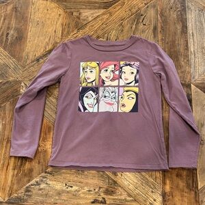 Disney Long Sleeve Shirt with Princess and Villain Faces - Purple